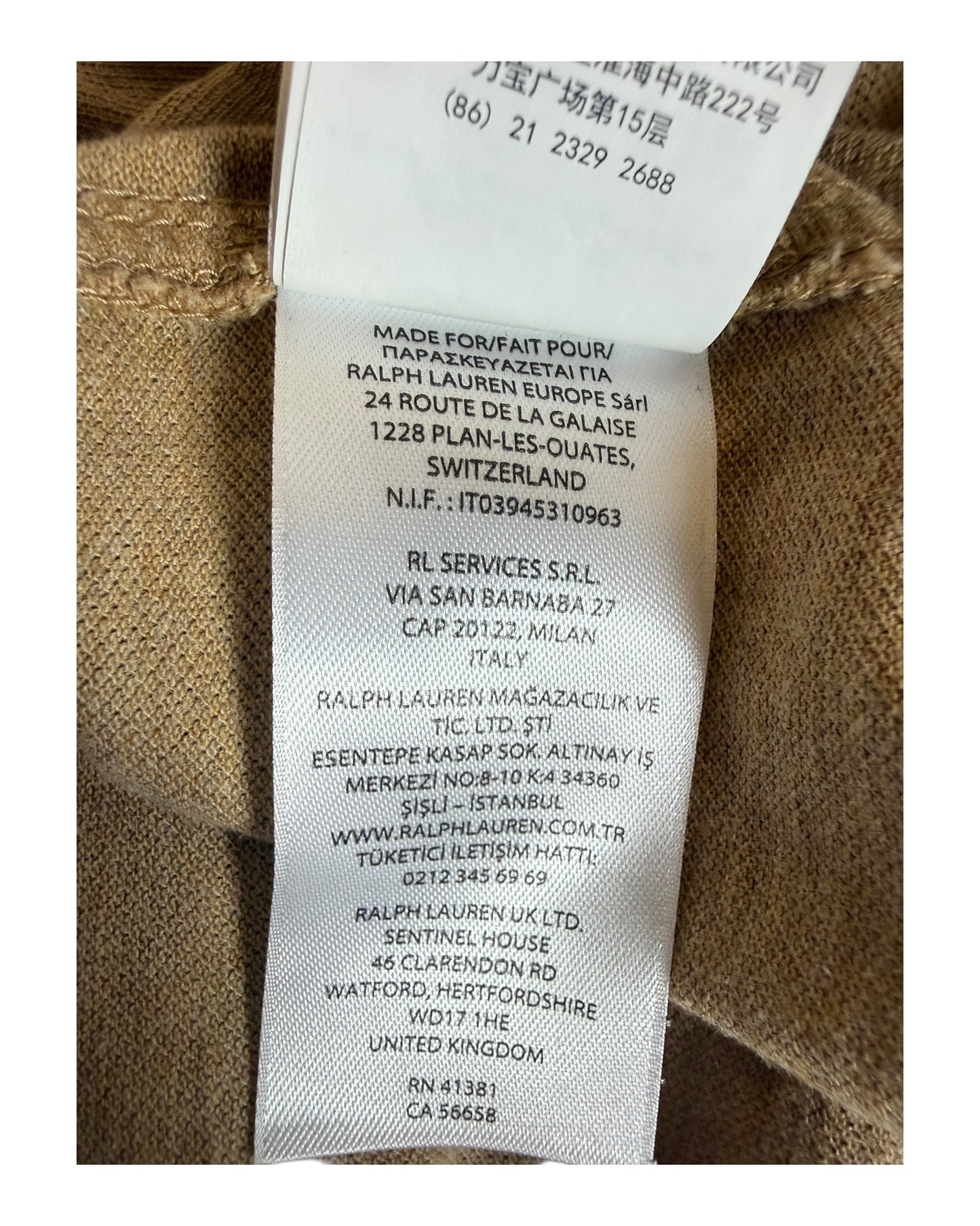 Polo Ralph Lauren Hemd beige Größe M