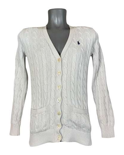 Polo Ralph Lauren Zopfmuster Cardigan creme Größe M