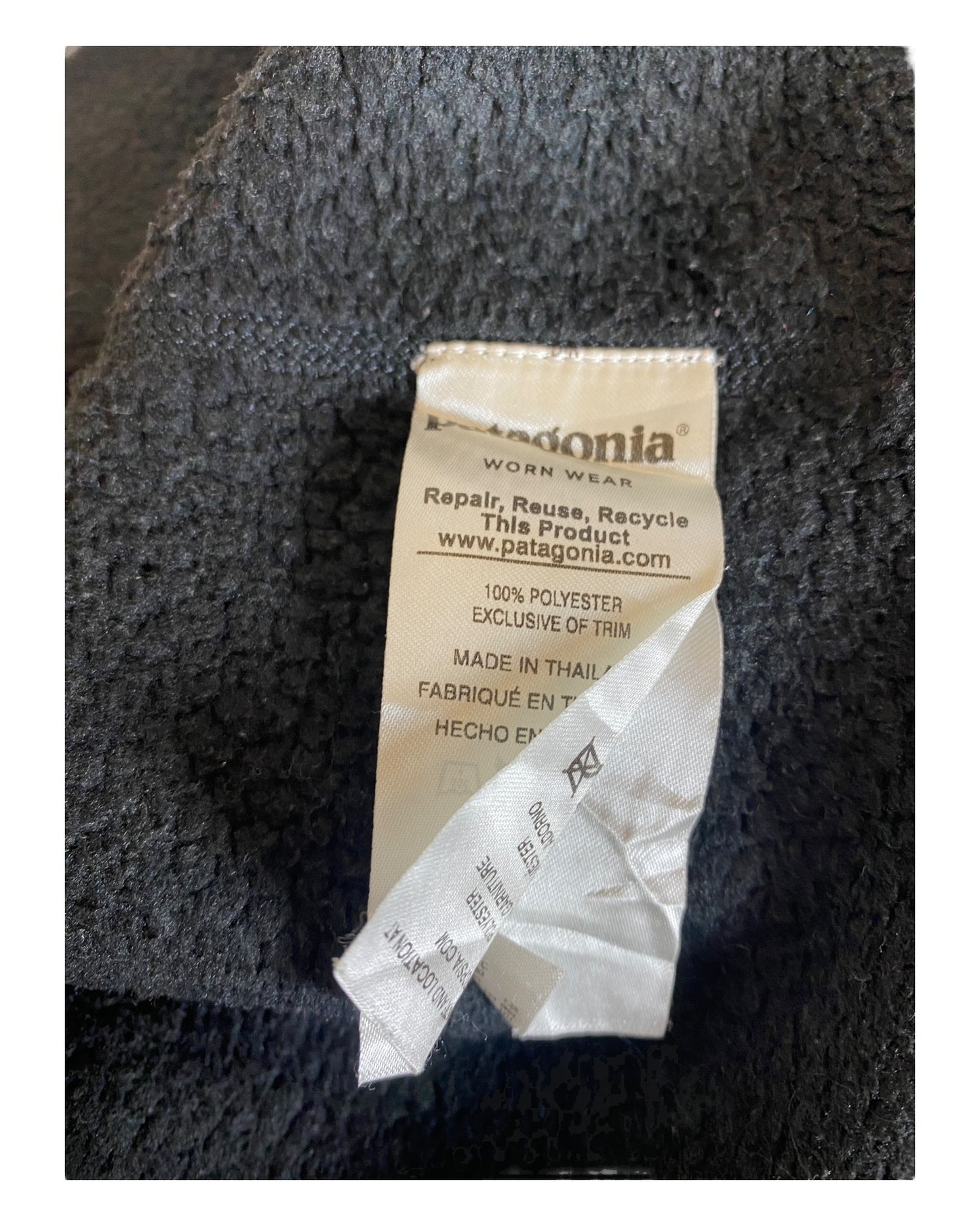 Patagonia Fleece Half Zip Pullover schwarz Größe XL