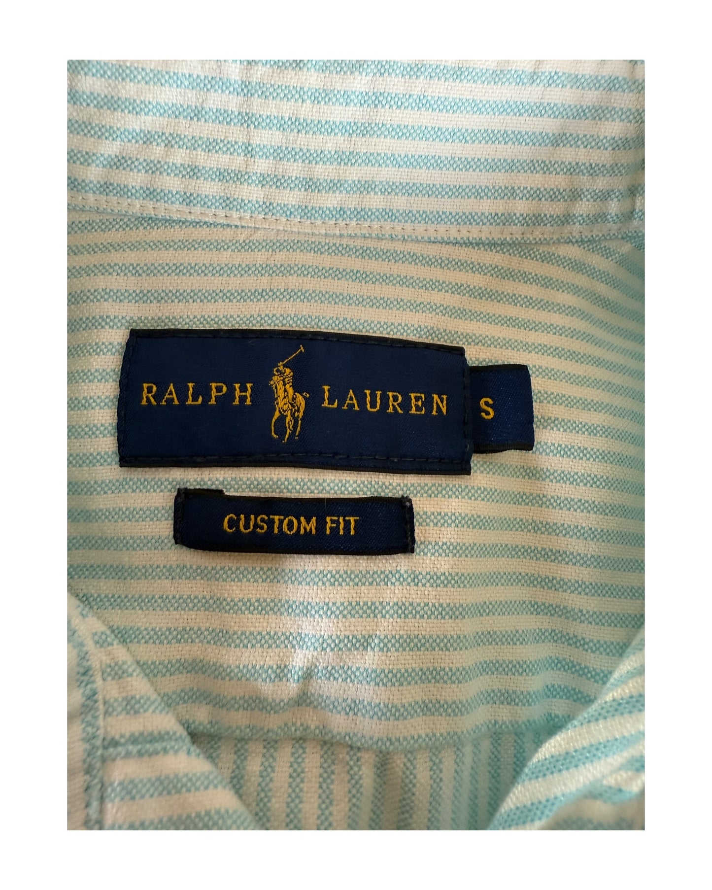 Polo Ralph Lauren Oxfordhemd Bluse türkis weiß gestreift Größe S
