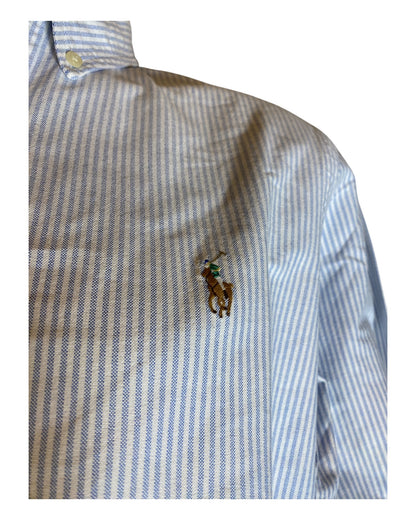 Polo Ralph Lauren Oxfordhemd blau weiß gestreift Größe M