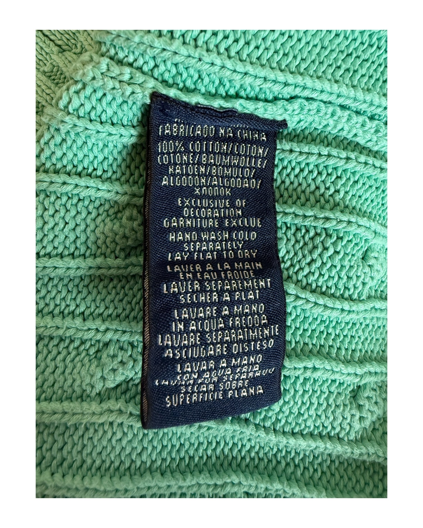 Polo Ralph Lauren Zopfmuster Pullover türkis Größe L