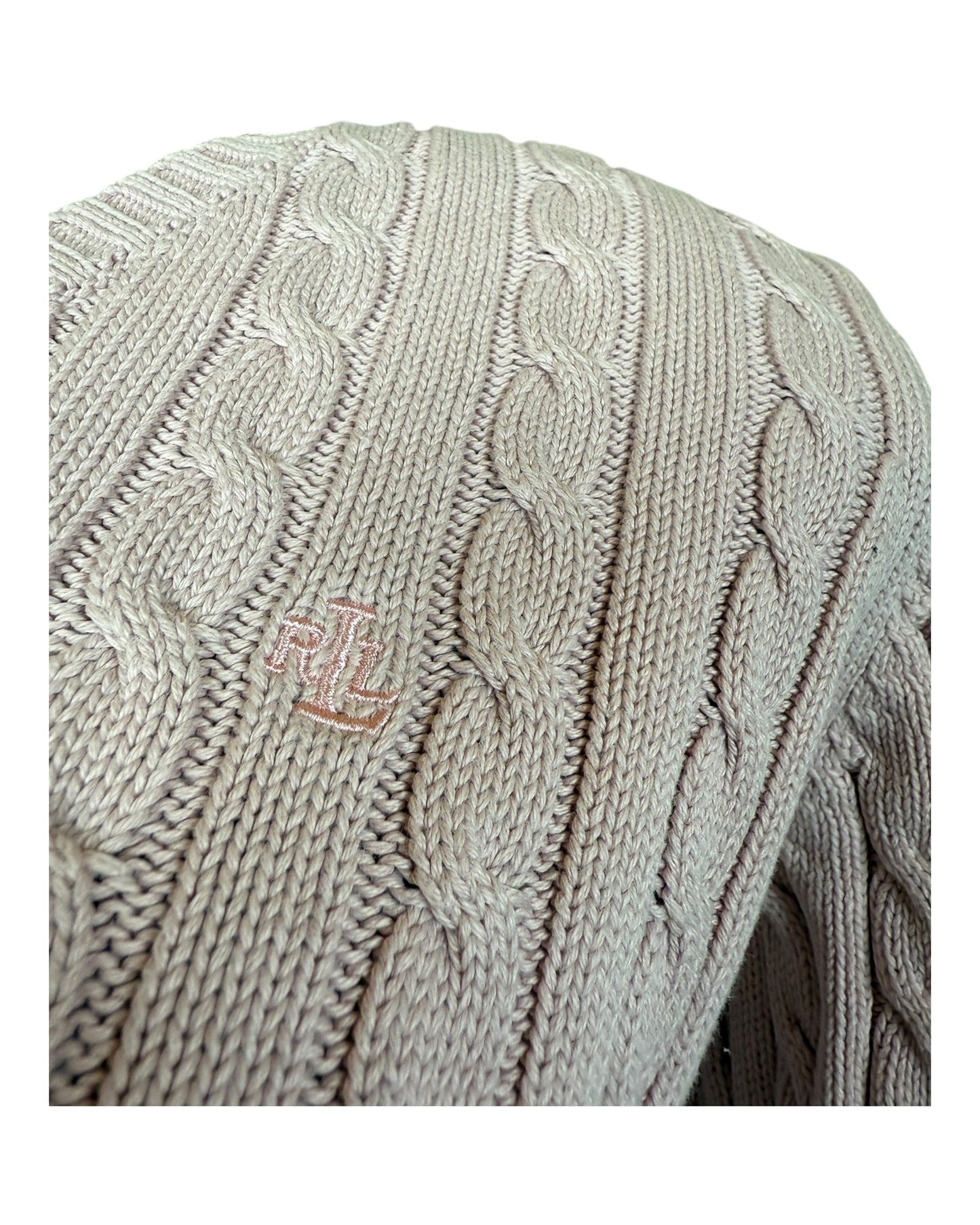 Polo Ralph Lauren Zopfmuster Pullover rosa Größe S