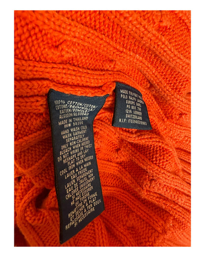 Polo Ralph Lauren Zopfmuster Pullover rot Größe M