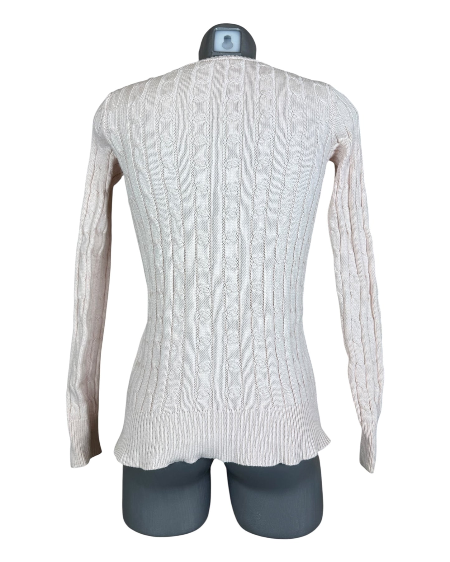 Polo Ralph Lauren Zopfmuster Pullover rosa Größe S