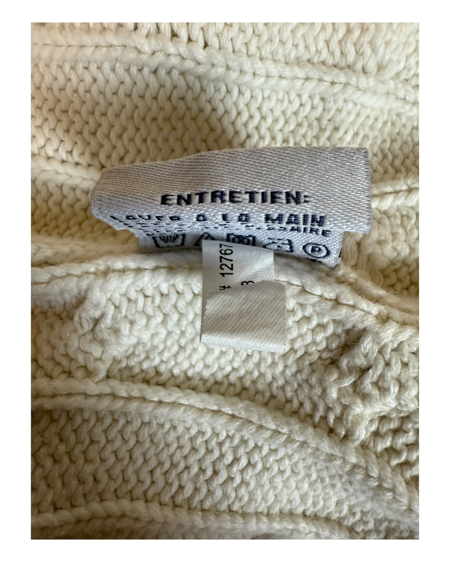 Polo Ralph Lauren Zopfmuster Pullover weiß Größe XL