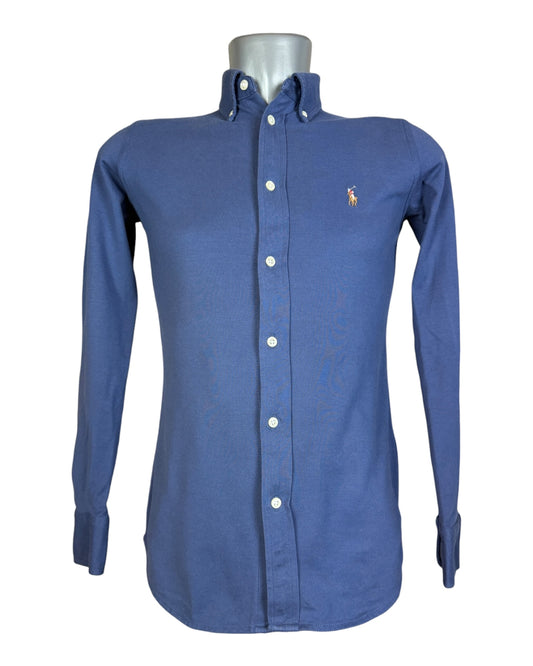 Polo Ralph Lauren Oxford Knit Bluse marineblau Größe S