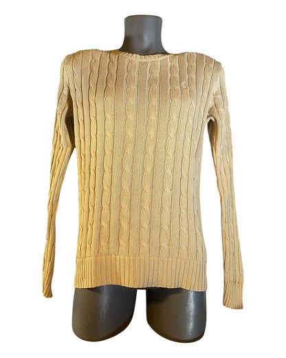 Polo Ralph Lauren Zopfmuster Pullover beige Größe M