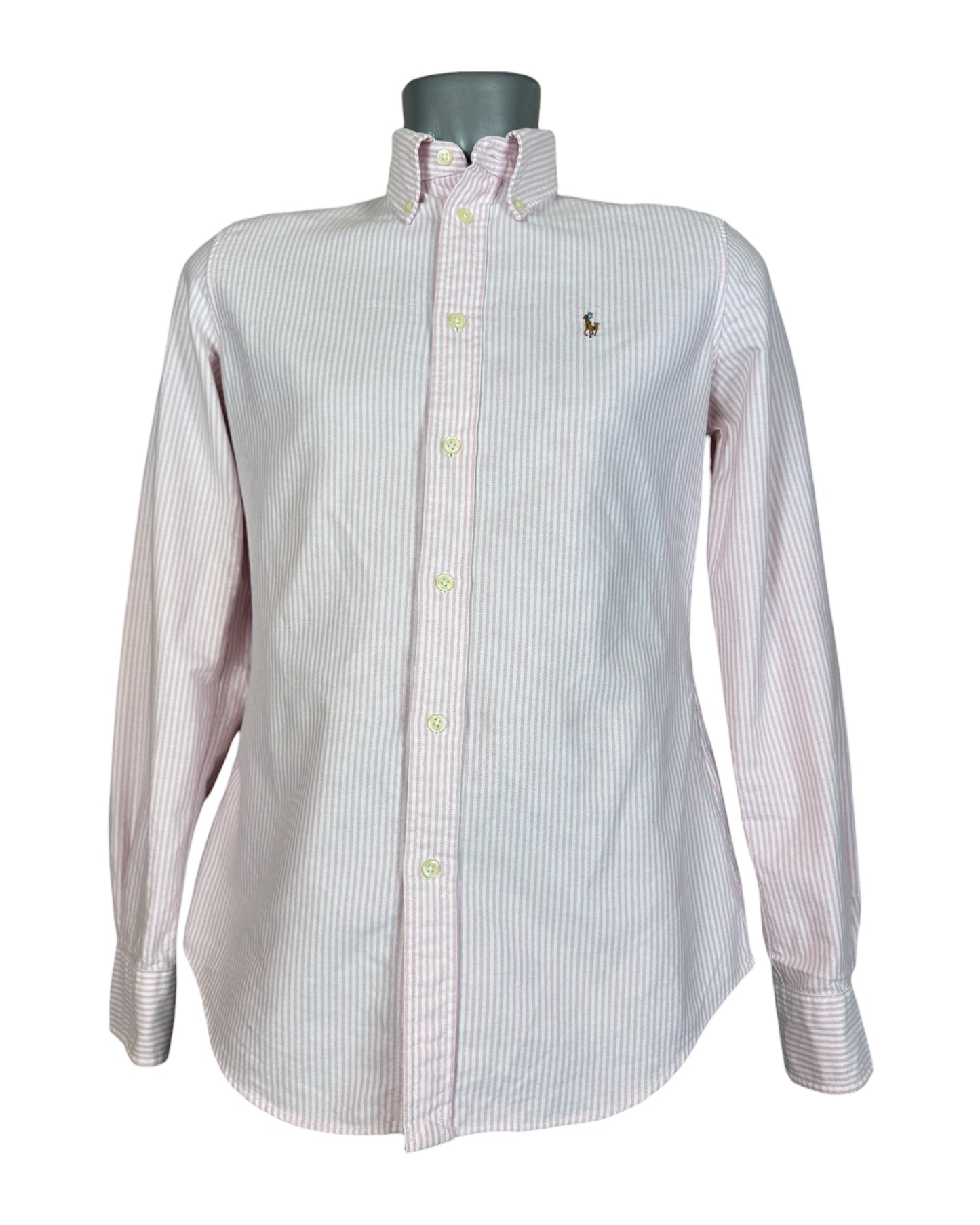 Polo Ralph Lauren Oxford Bluse rosa weiß gestreift Größe S