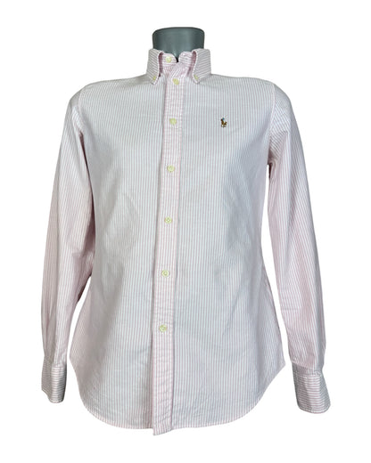 Polo Ralph Lauren Oxford Bluse rosa weiß gestreift Größe S