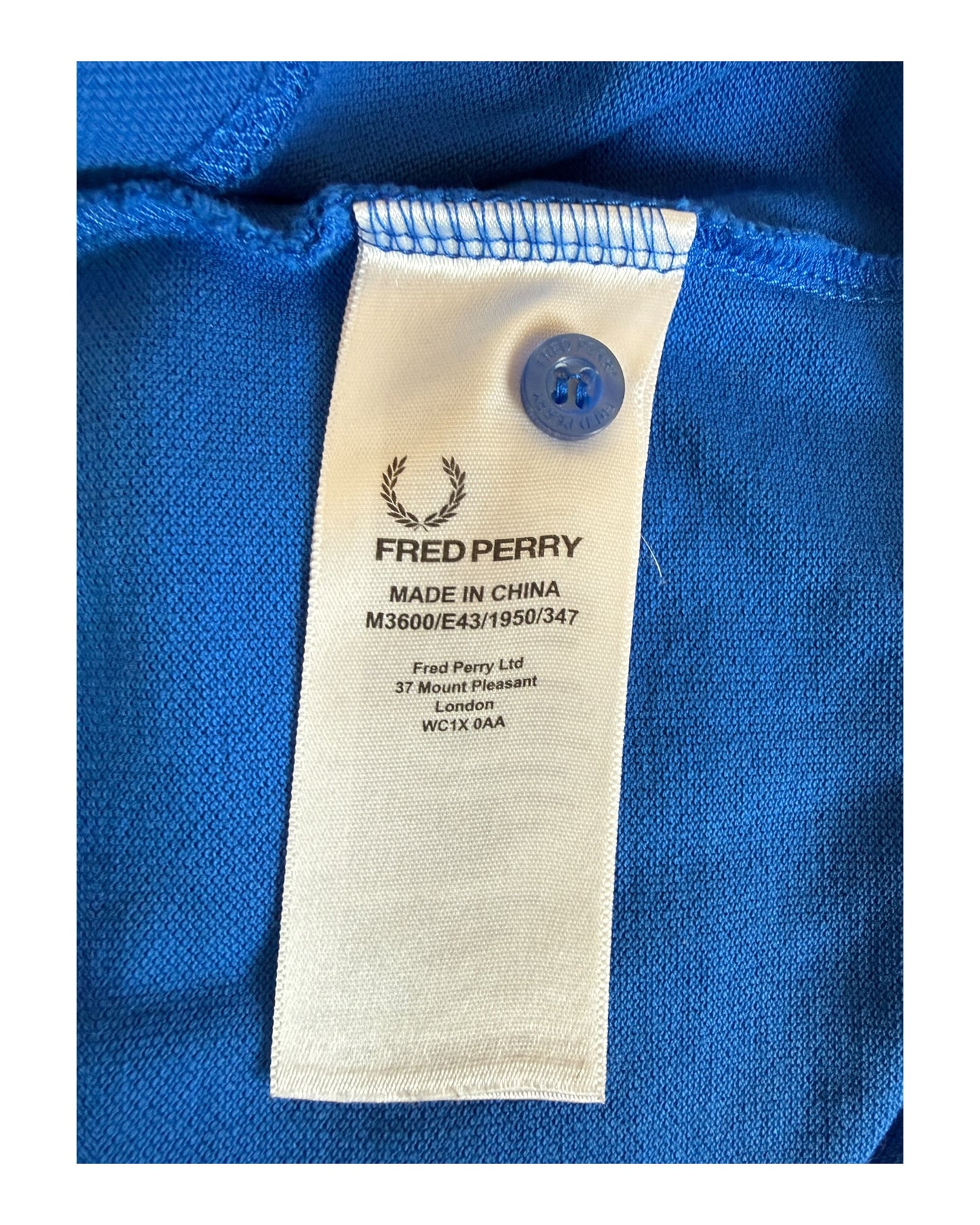 Fred Perry Poloshirt blau Größe M