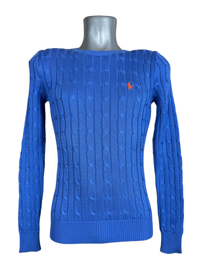 Polo Ralph Lauren Zopfmuster Pullover blau Größe M