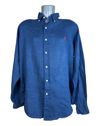 Polo Ralph Lauren Leinenhemd marineblau Größe L
