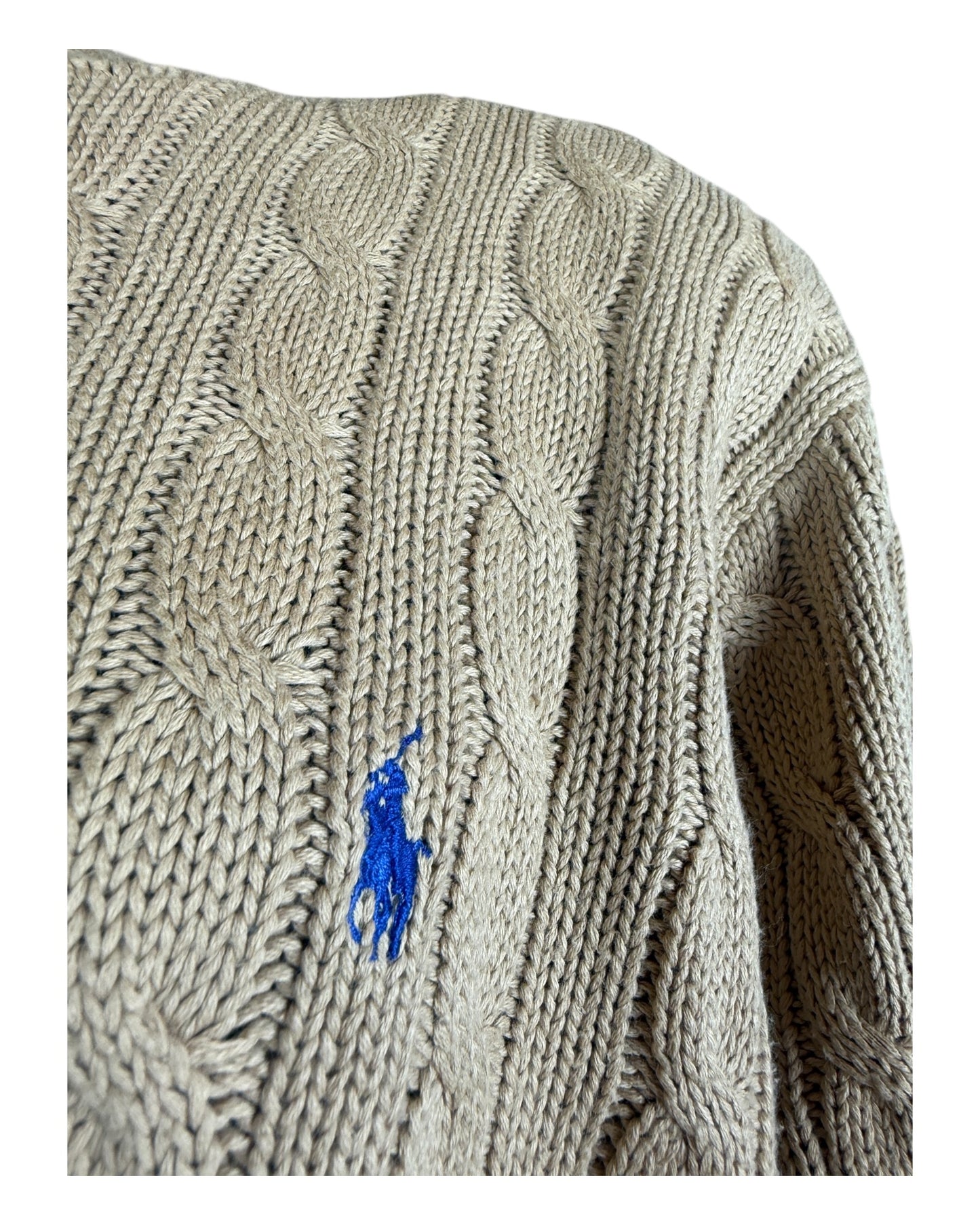 Polo by Ralph Lauren Zopfmuster Pullover beige Größe M