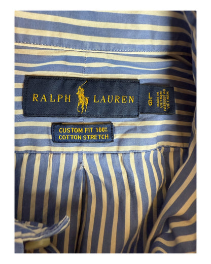 Polo Ralph Lauren Hemd blau weiß gestreift Größe L