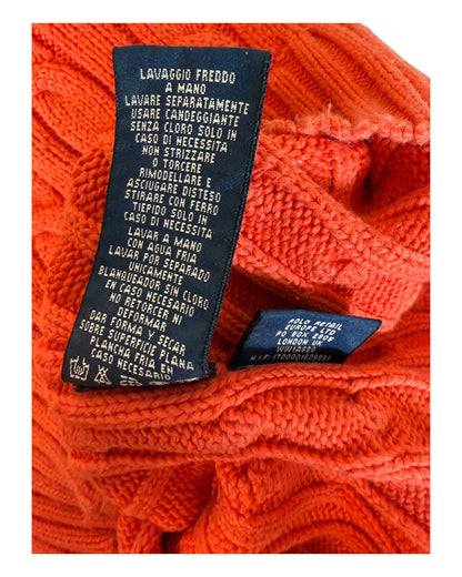 Polo Ralph Lauren Zopfmuster Pullover rot Größe M