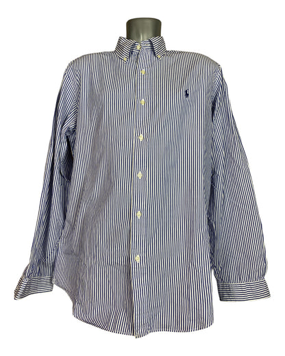 Polo Ralph Lauren Hemd blau weiß gestreift Größe L
