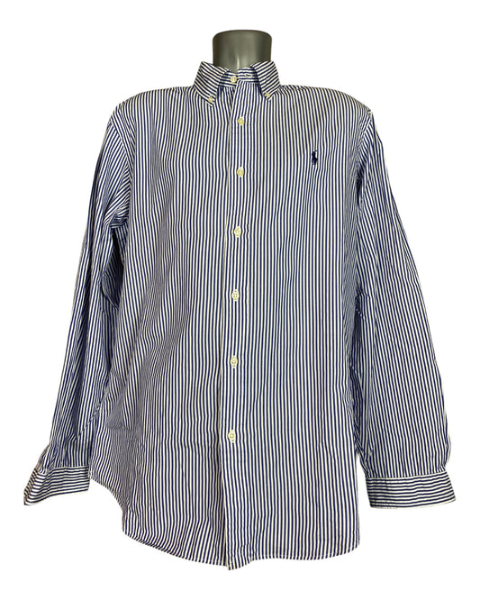 Polo Ralph Lauren Hemd blau weiß gestreift Größe L