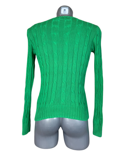 Polo Ralph Lauren Zopfmuster Pullover grün Größe M