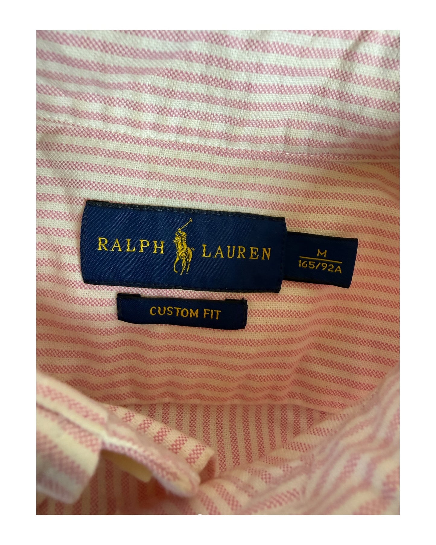 Polo Ralph Lauren Oxford Bluse rosa weiß gestreift Größe M