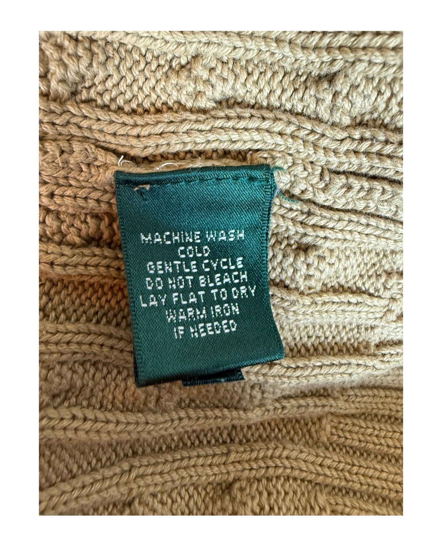 Polo Ralph Lauren Zopfmuster Pullover beige Größe S