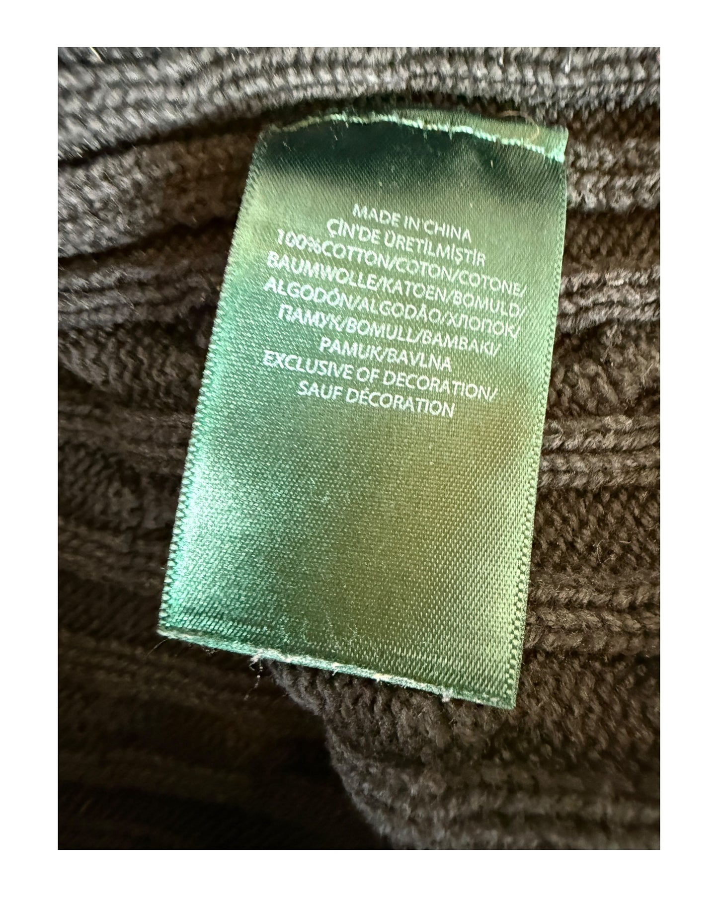 Polo Ralph Lauren Zopfmuster Pullover schwarz Größe L