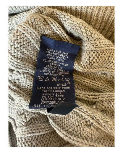 Polo Ralph Lauren Zopfmuster Pullover grau Größe S