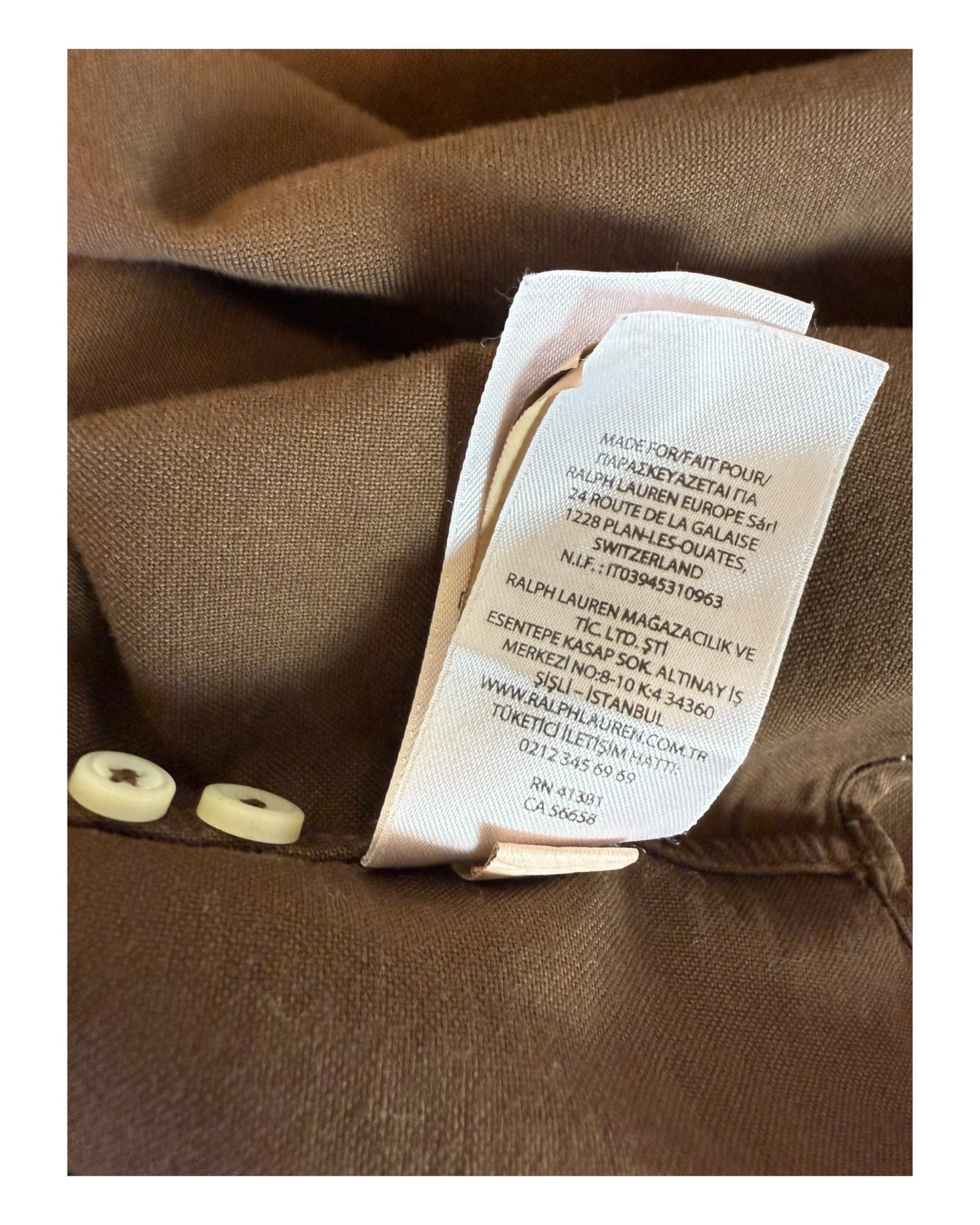 Polo Ralph Lauren Oxfordhemd braun Größe M