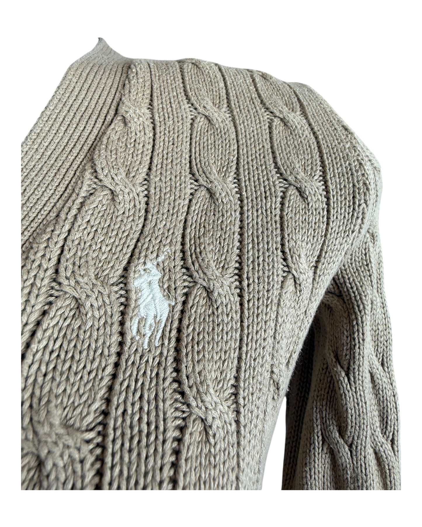 Polo Ralph Lauren Zopfmuster Cardigan beige Größe S