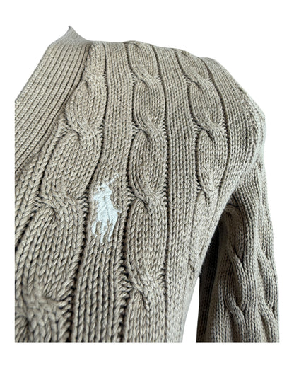 Polo Ralph Lauren Zopfmuster Cardigan beige Größe S