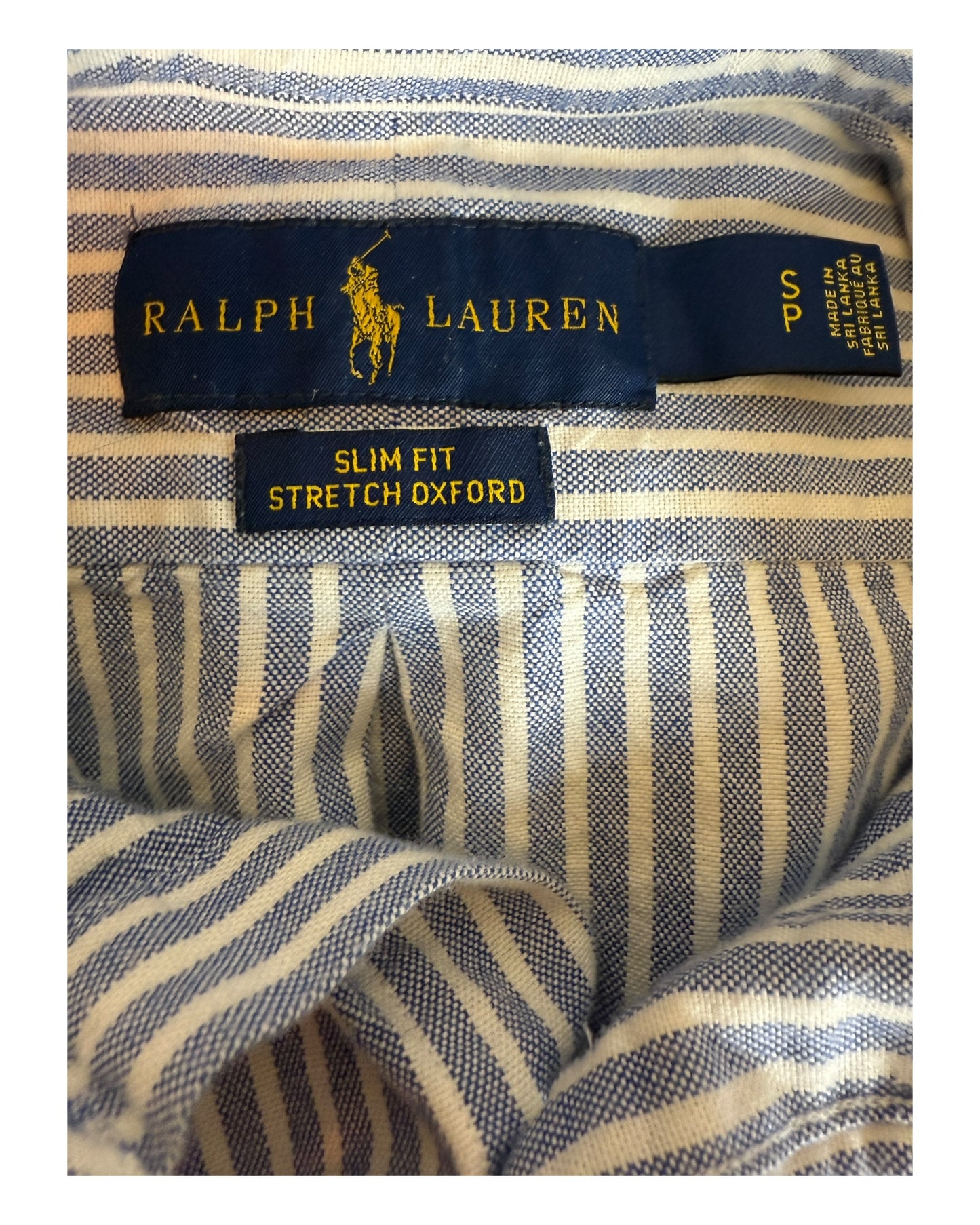 Polo Ralph Lauren Oxfordhemd blau weiß gestreift Größe S
