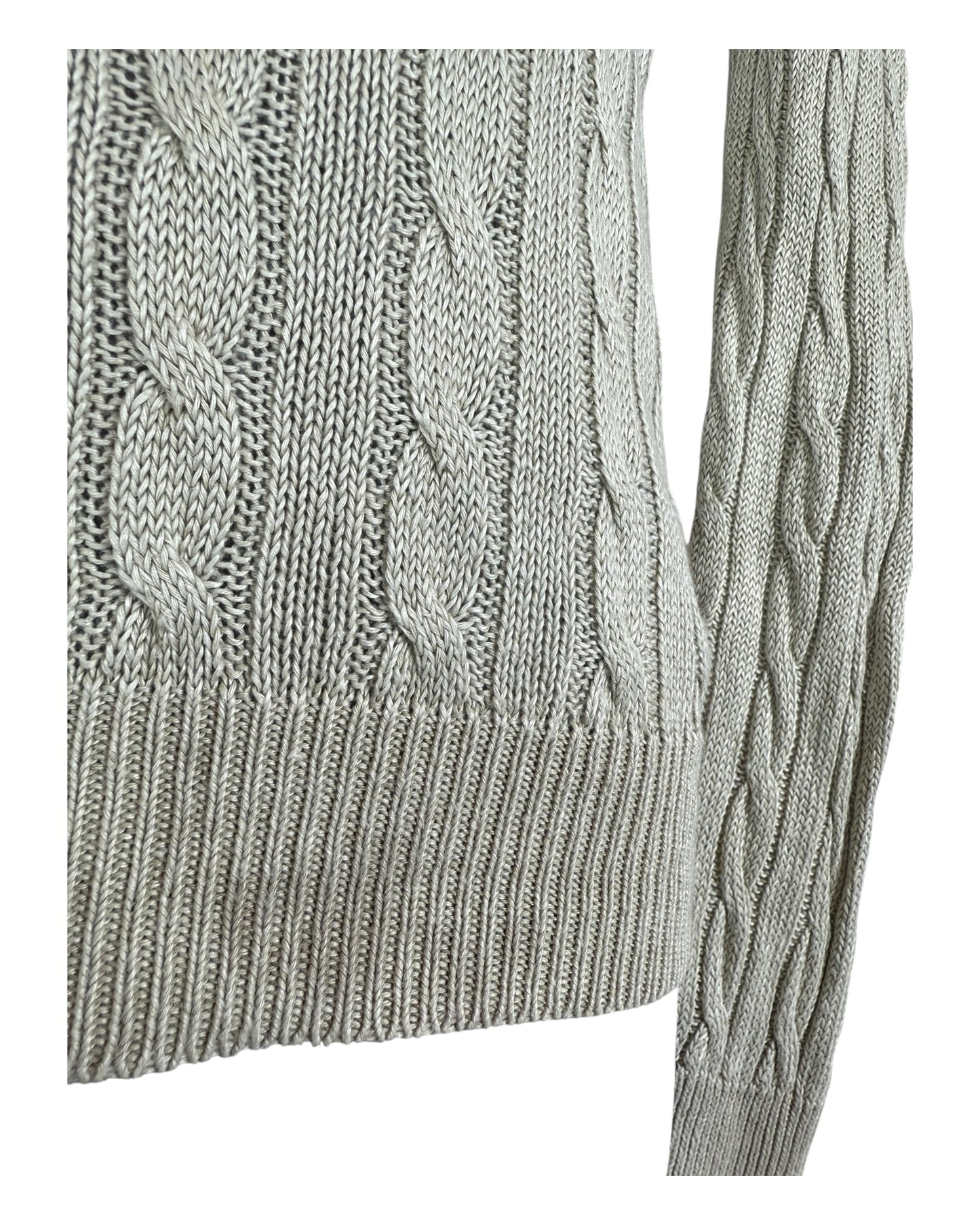 Polo Ralph Lauren Zopfmuster Pullover beige Größe S