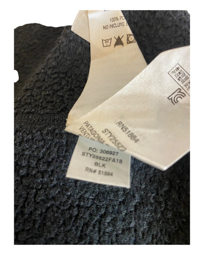 Patagonia Fleece Half Zip Pullover schwarz Größe XL