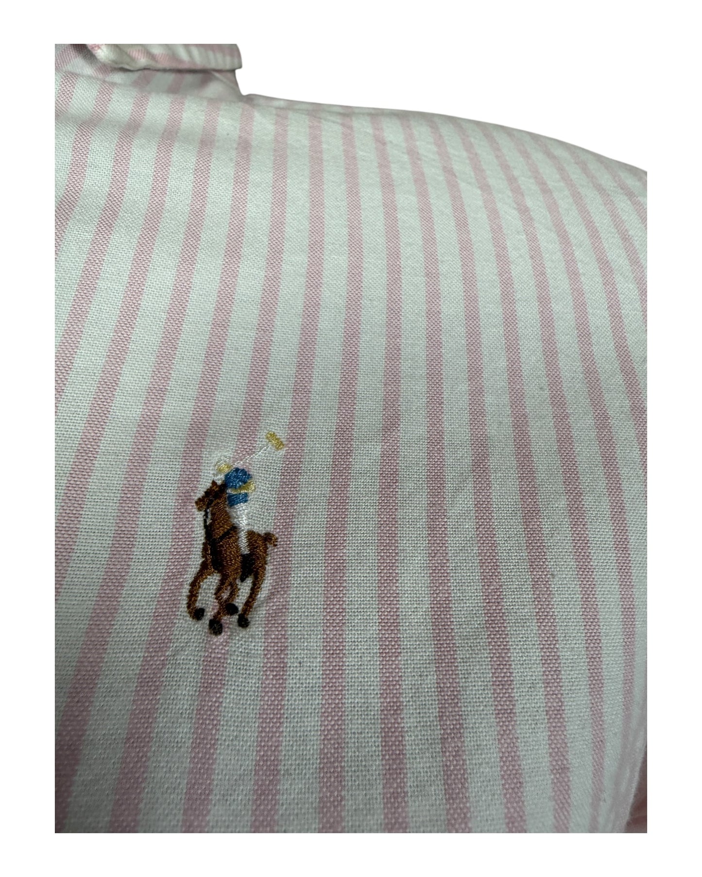 Polo Ralph Lauren Oxford Bluse rosa weiß gestreift Größe S