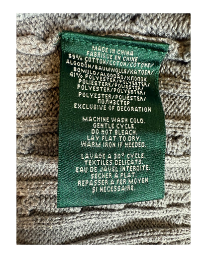Polo Ralph Lauren Zopfmuster Pullover grau Größe M