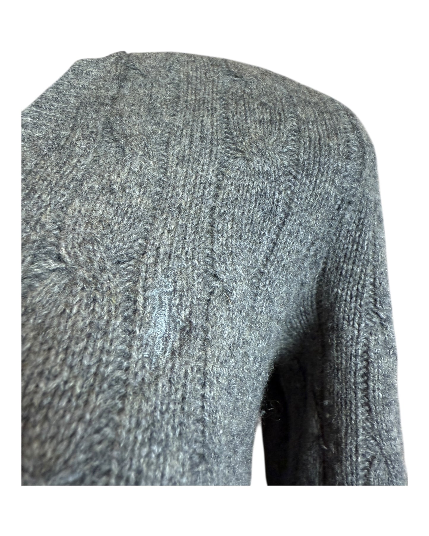 Polo Ralph Lauren Zopfmuster Pullover grau Größe M