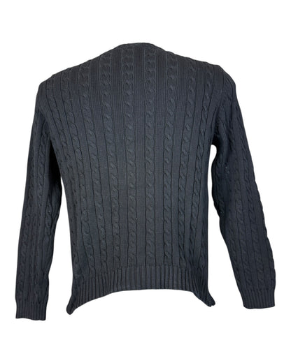 Polo Ralph Lauren Zopfmuster Pullover schwarz Größe S