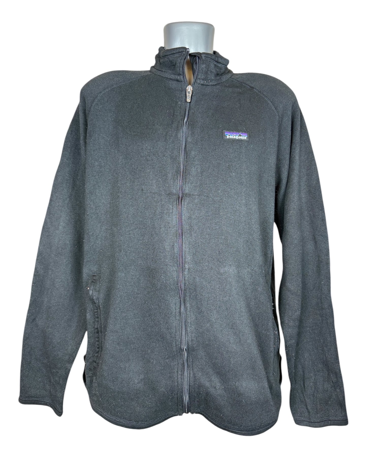 Patagonia Fleece Jacke Pullover schwarz Größe XL