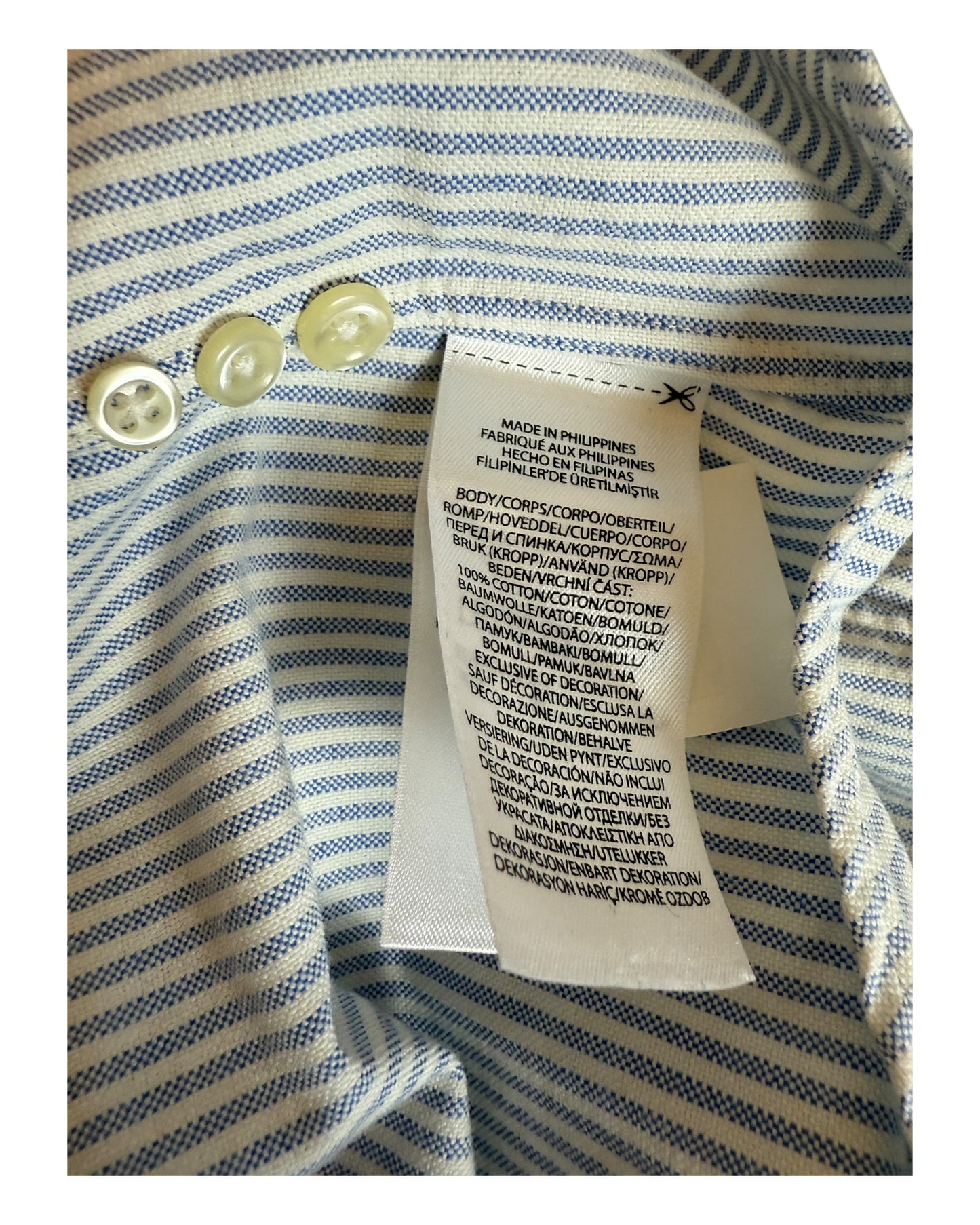 Polo Ralph Lauren Oxfordhemd hellblau weiß gestreift Größe M