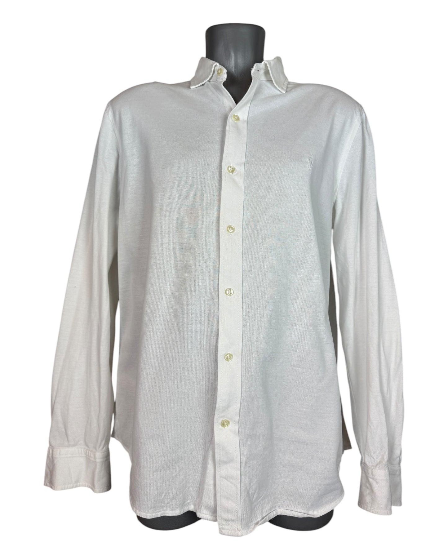 Polo Ralph Lauren Knit Oxfordhemd weiß Größe L
