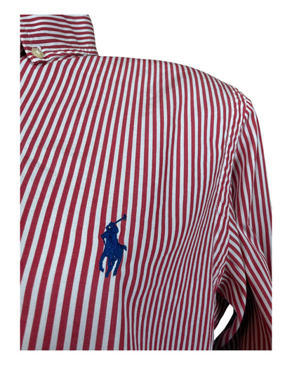 Polo Ralph Lauren Hemd rot weiß gestreift Größe M