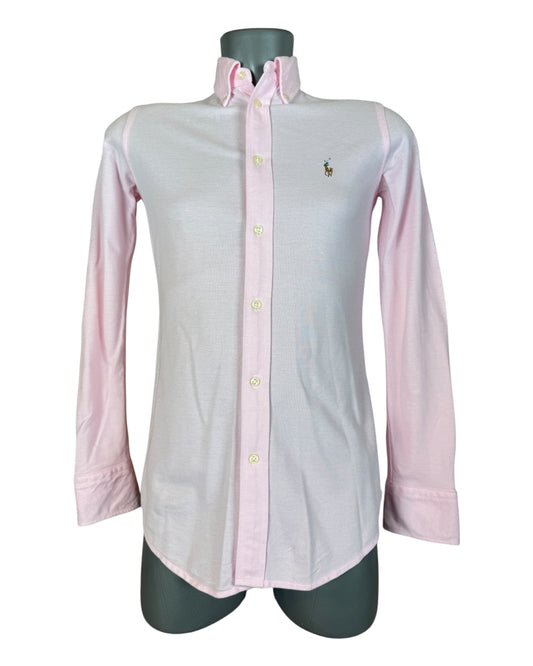 Polo Ralph Lauren Knit Oxford Bluse rosa Größe S
