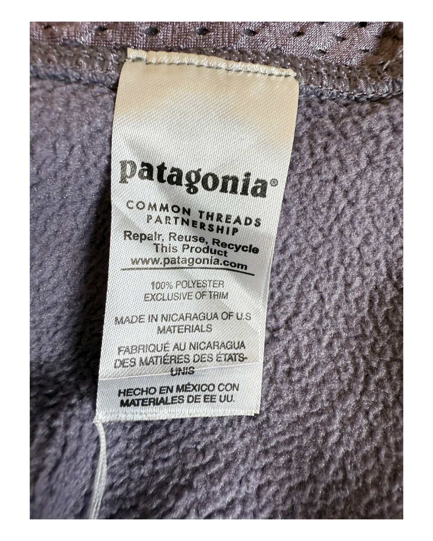 Patagonia Fleece Half Zip Pullover lila Größe M