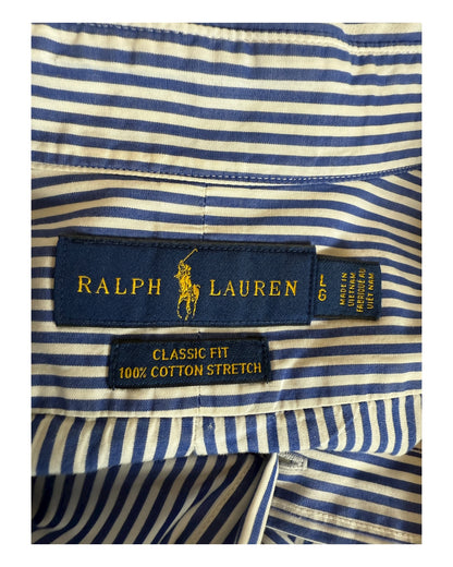 Polo Ralph Lauren Hemd blau weiß gestreift Größe L