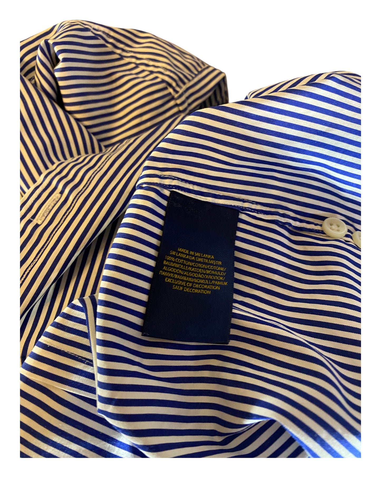 Polo Ralph Lauren Bluse blau weiß gestreift Größe M / 10
