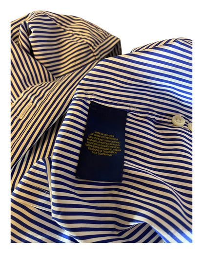 Polo Ralph Lauren Bluse blau weiß gestreift Größe M / 10