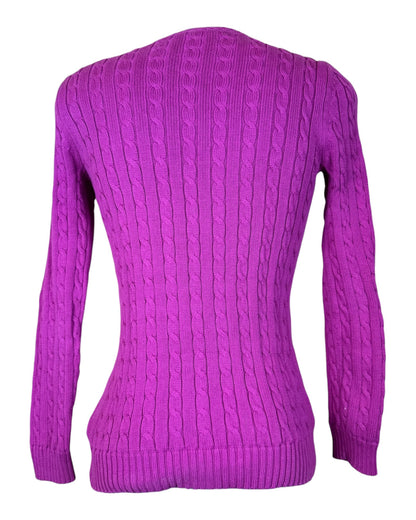 Polo Ralph Lauren Zopfmuster Pullover pink Größe S