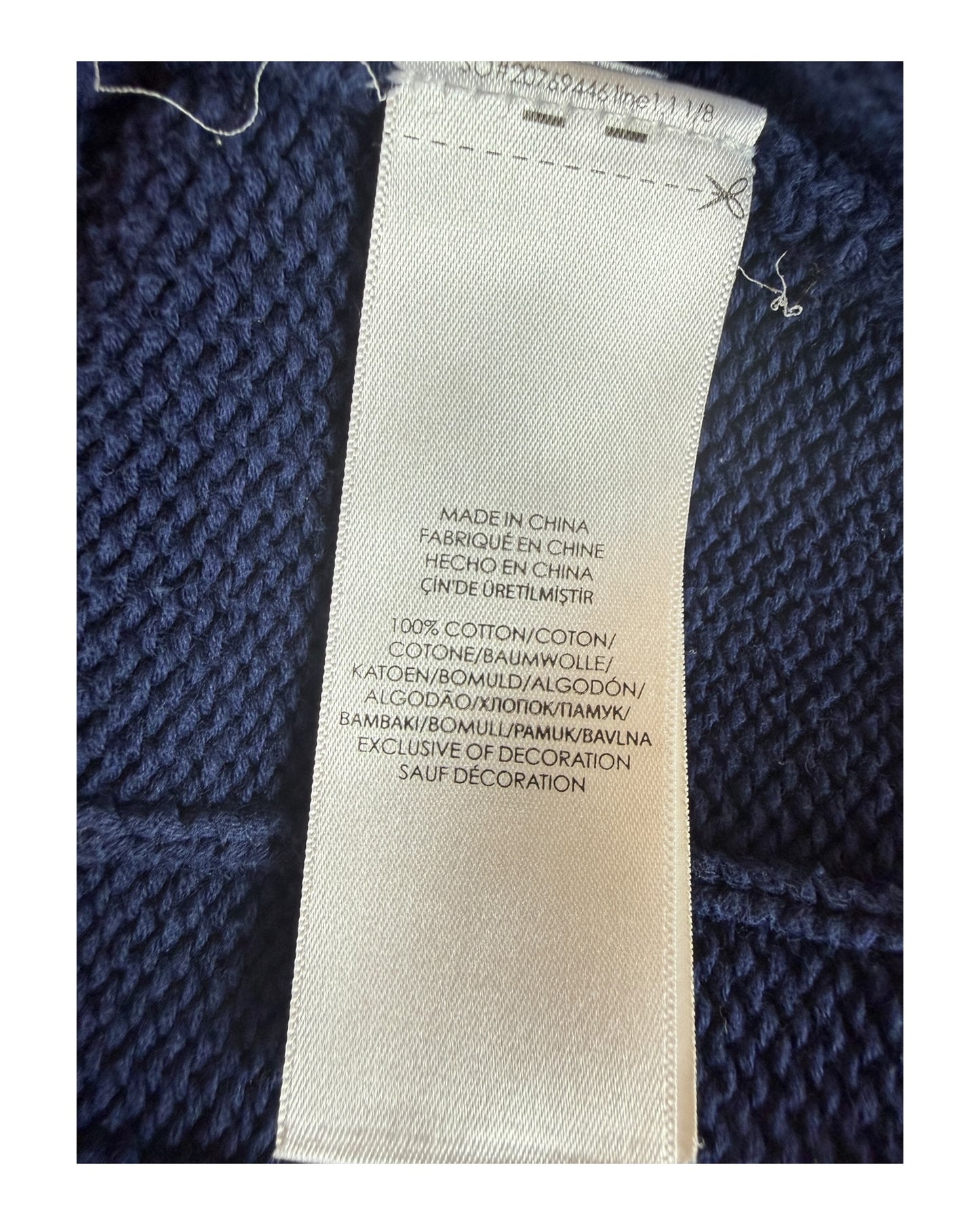Polo Ralph Lauren Zopfmuster Pullover marineblau Größe S