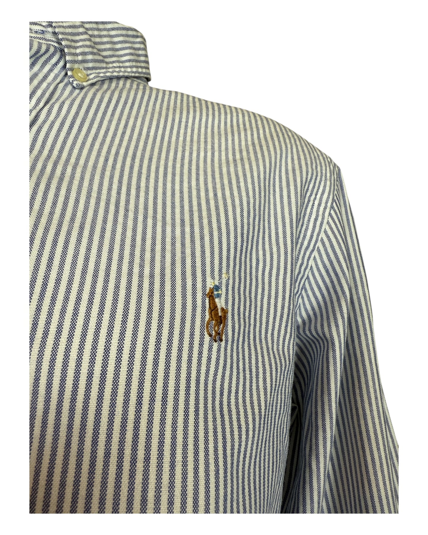 Polo Ralph Lauren Oxfordhemd blau weiß gestreift Größe M