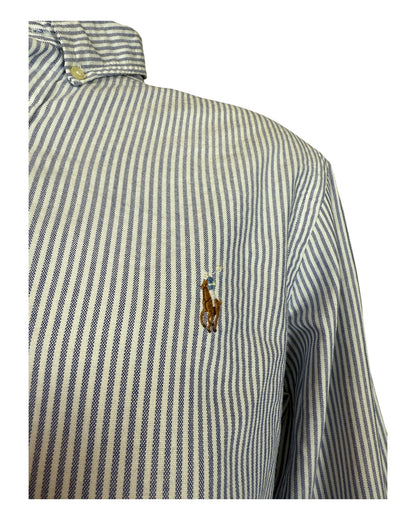 Polo Ralph Lauren Oxfordhemd blau weiß gestreift Größe M